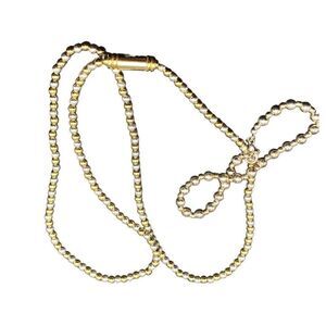 Premier Designs silver and gold tone beaded bracelet with gold beaded necklace m